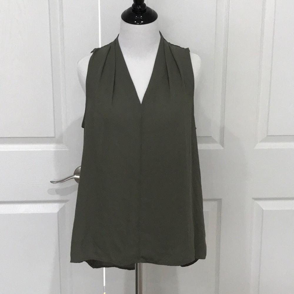 Olive Sleeveless Top